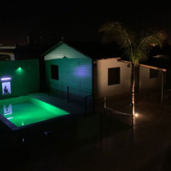 Luces de led en la piscina